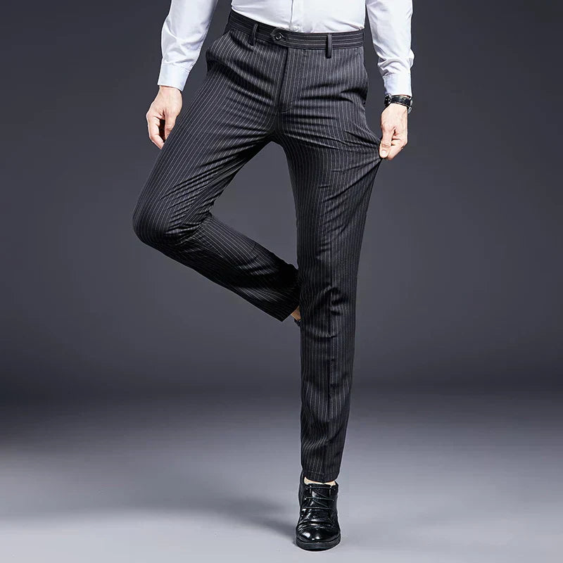 Premium Pinstripe Tailored Trousers