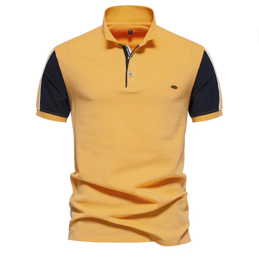 Ribbed Trim Polo