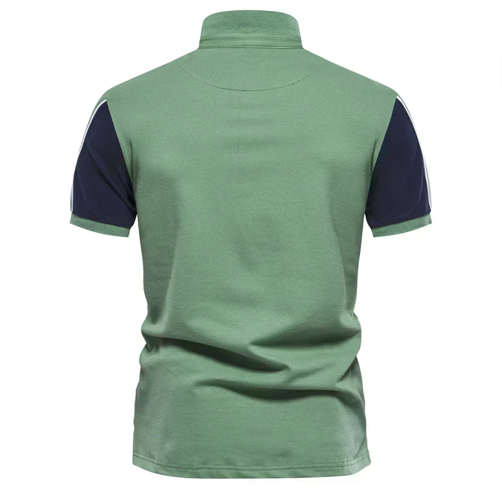 Ribbed Trim Polo