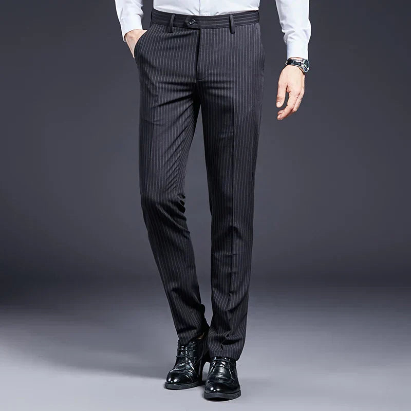 Premium Pinstripe Tailored Trousers