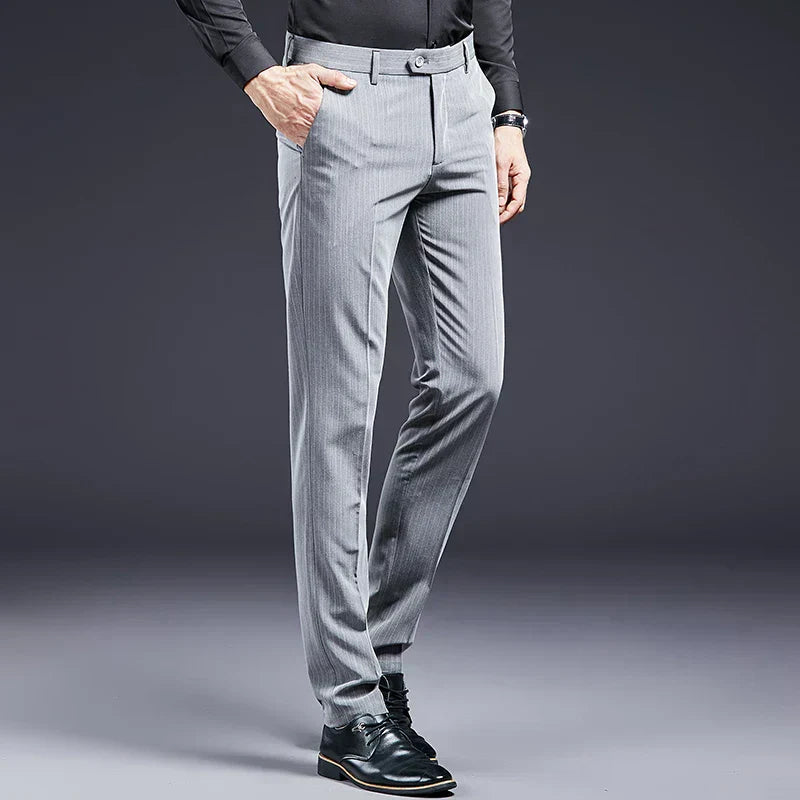 Premium Pinstripe Tailored Trousers