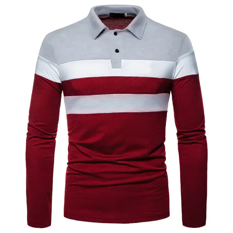 Long Sleeve Ribbed Polo