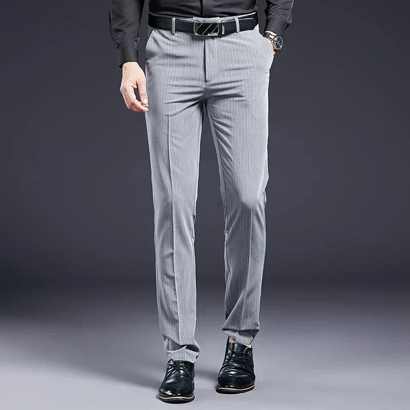 Premium Pinstripe Tailored Trousers