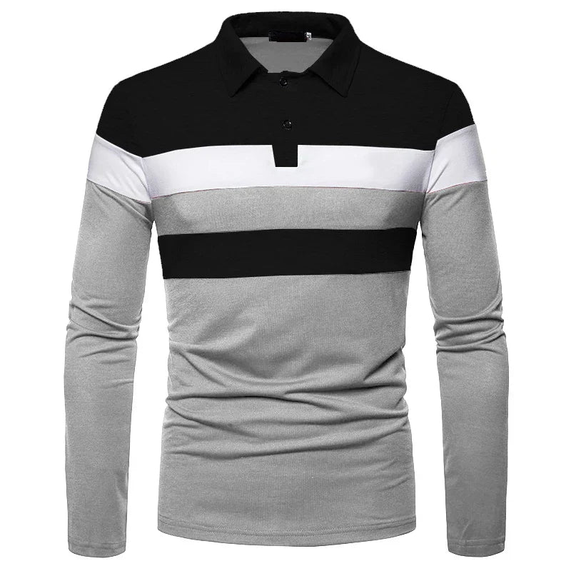 Long Sleeve Ribbed Polo
