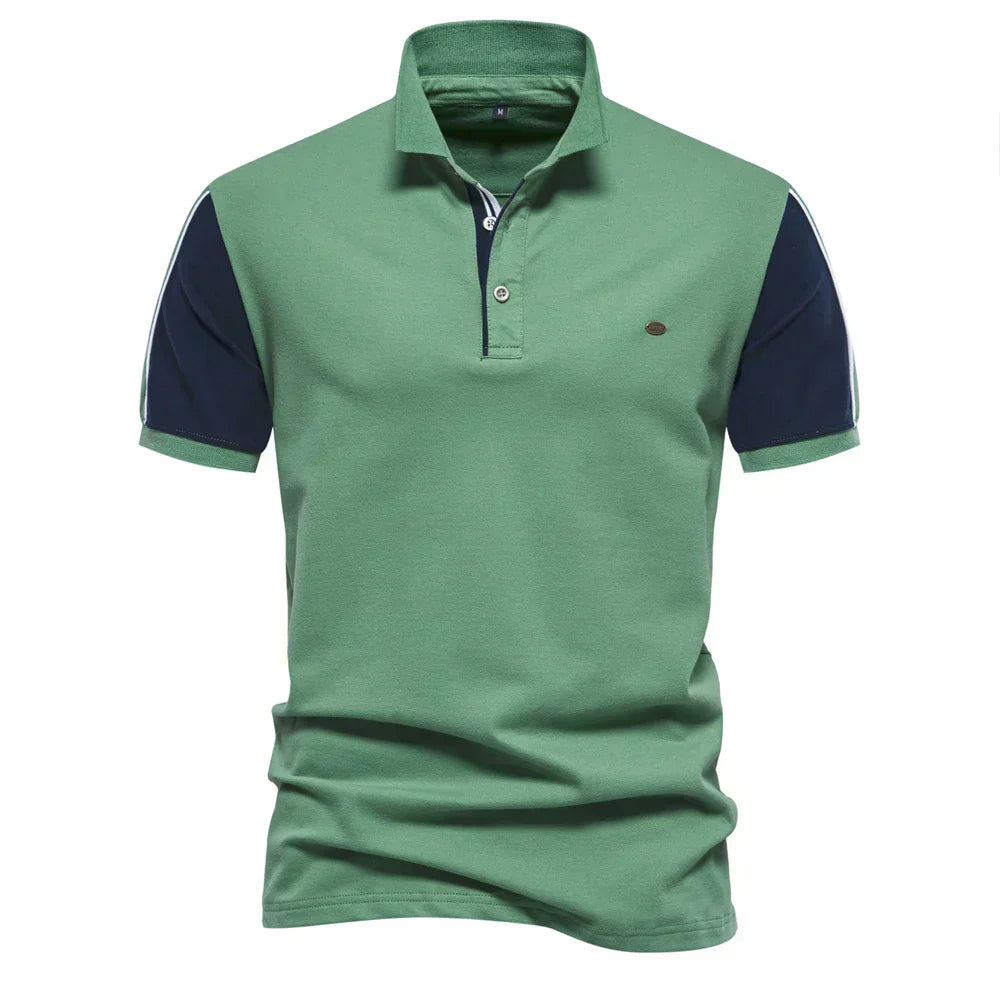 Ribbed Trim Polo